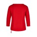 Rabe - 51-114305 Rode sweater in gewafelde stof.